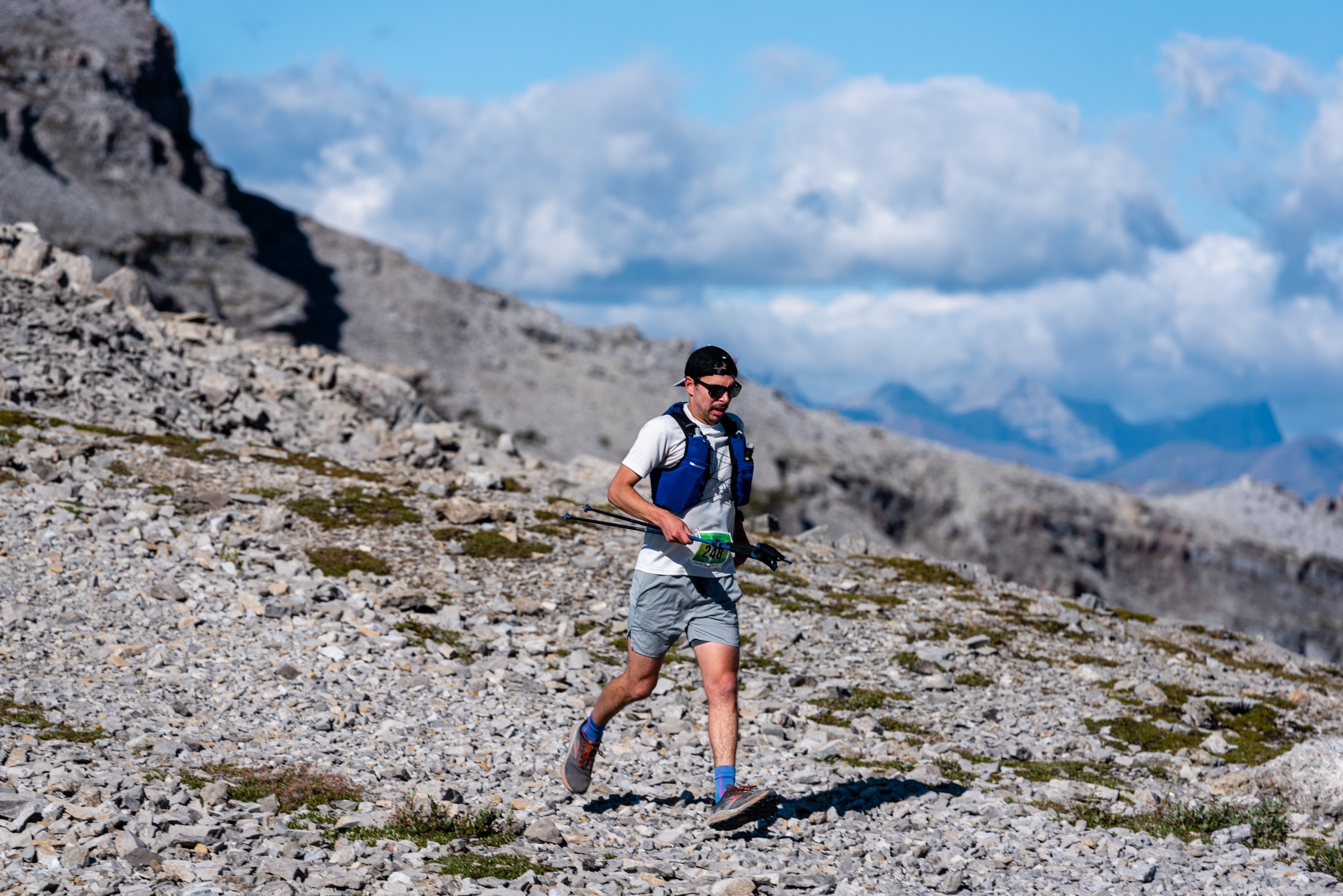 Gavin running down a mountain.